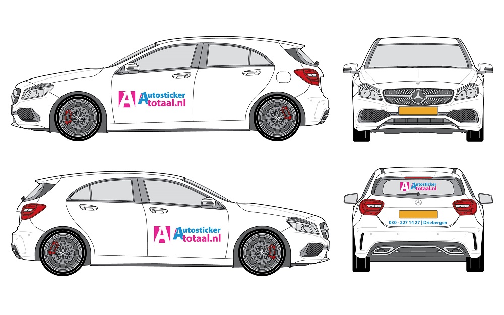 Reclame die blijft plakken! Al vanaf €150 Auto Sticker Totaal SLAM FM