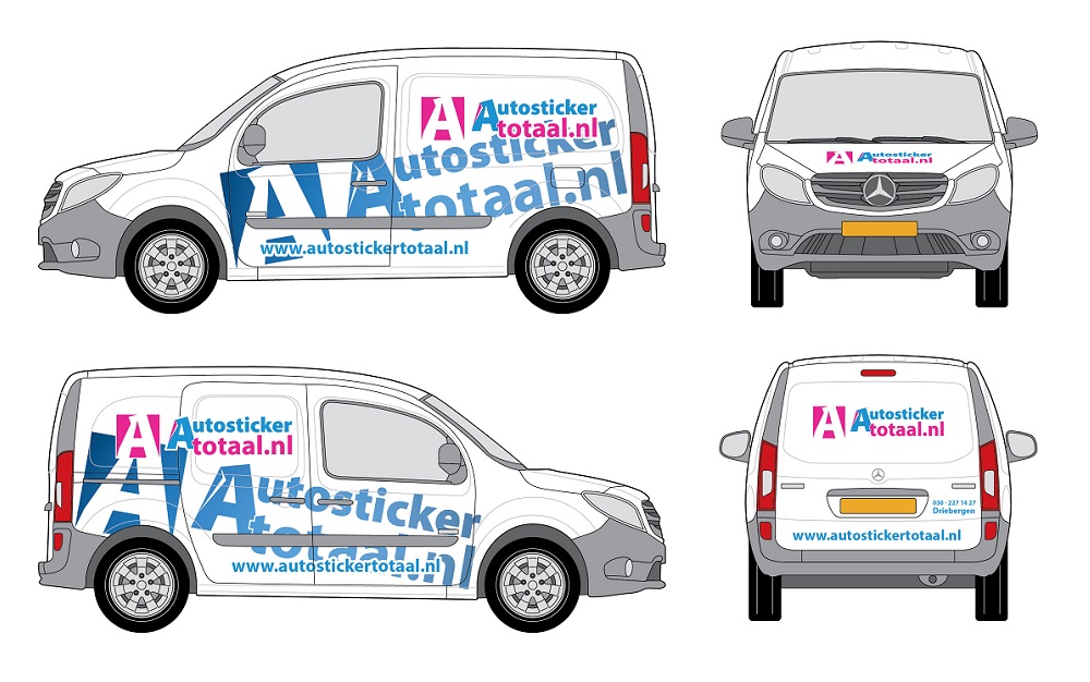 Luxe Bestelauto Stickers Laten plakken of Zelf plakken